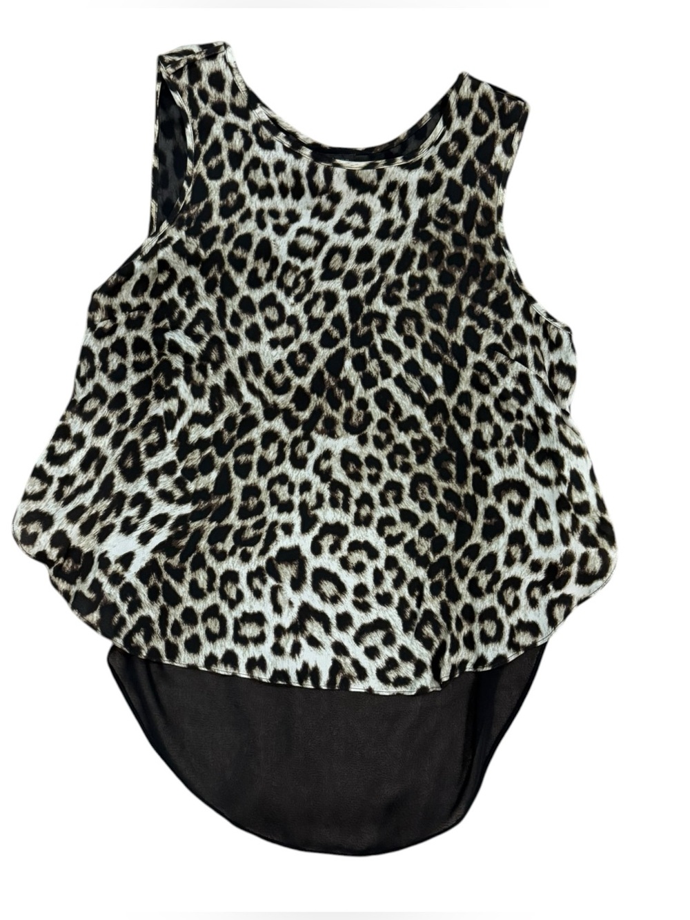 rag & bone Fleet Leopard Print Silk Tank Top brown/cream Size Medium